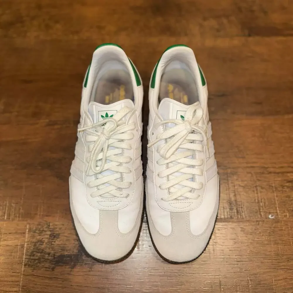 KITH x Adidas Samba OG Classics White Green Sneakers (FX5398) Size 9.5
